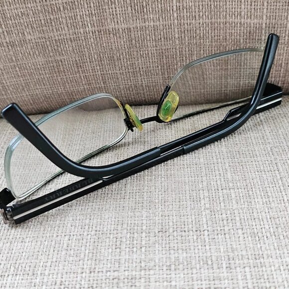 Burberry Eyeglasses Frame Made in ITALY Glasses Half Rim Frame 53[]17 140 Unisex - Picture 6 of 13